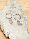 Pendientes cuarzo rosa