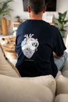 Camiseta unisex oversize “Corazón lleno de mar” – Ilustración marina | Algodón 100% 200g