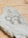 Pendientes cuarzo rosa