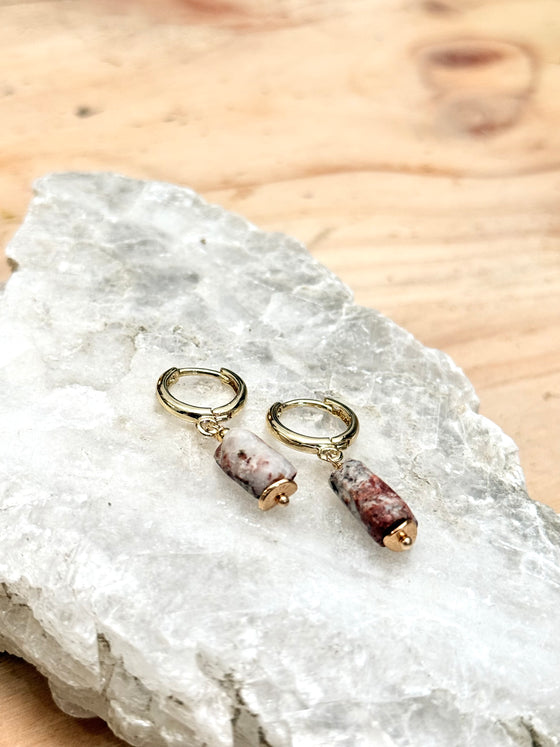 Pendientes Larvikita