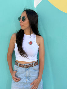  Camiseta de tirantes corta – Corazón mexicano (blanca o negra)