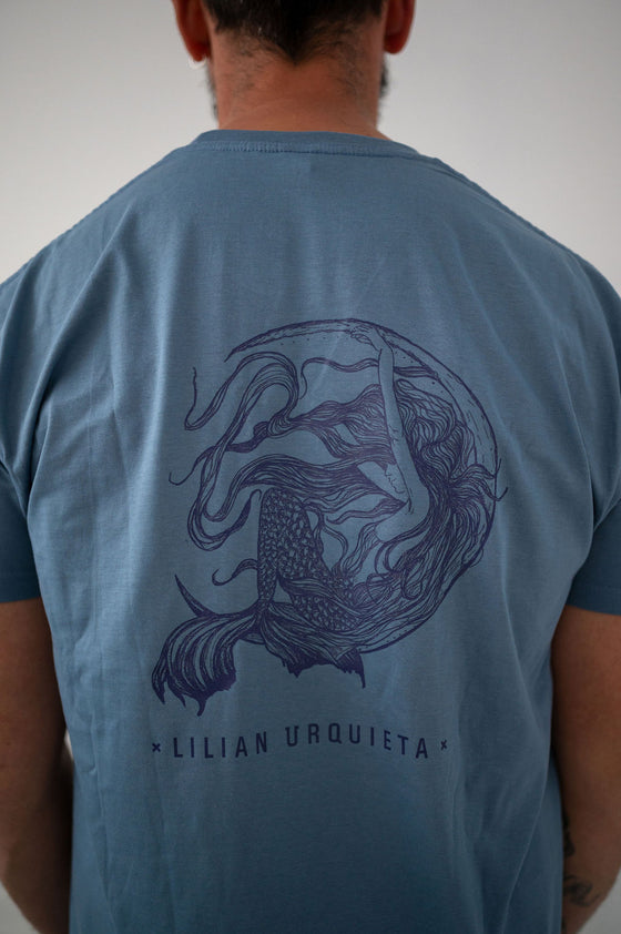 Camiseta Unisex con Sirena y Luna Creciente