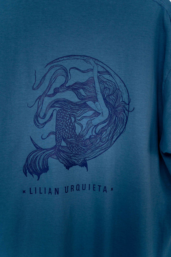 Camiseta Unisex con Sirena y Luna Creciente