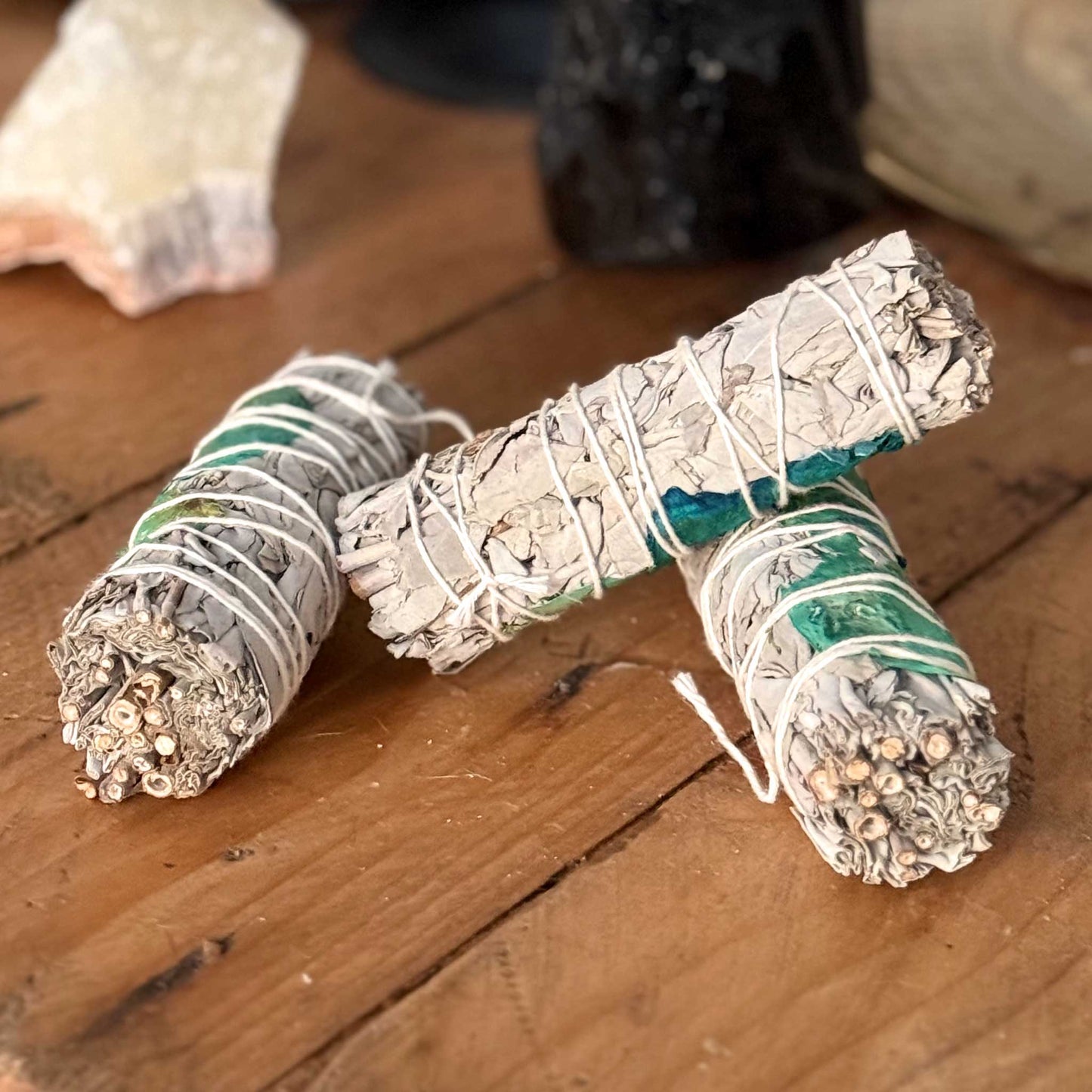 3 Sahumerios de Salvia expuestos